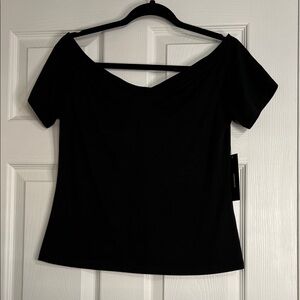 Lulu's Classic Black Short Sleeve Top